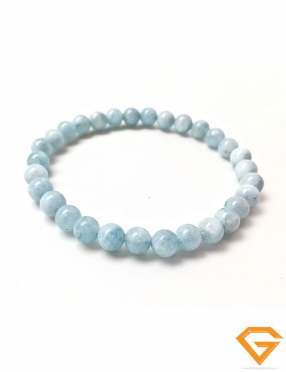 Natural Aquamarine stone bracelet 8mm